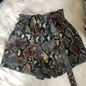 NWOT Snakeskin Print Shorts